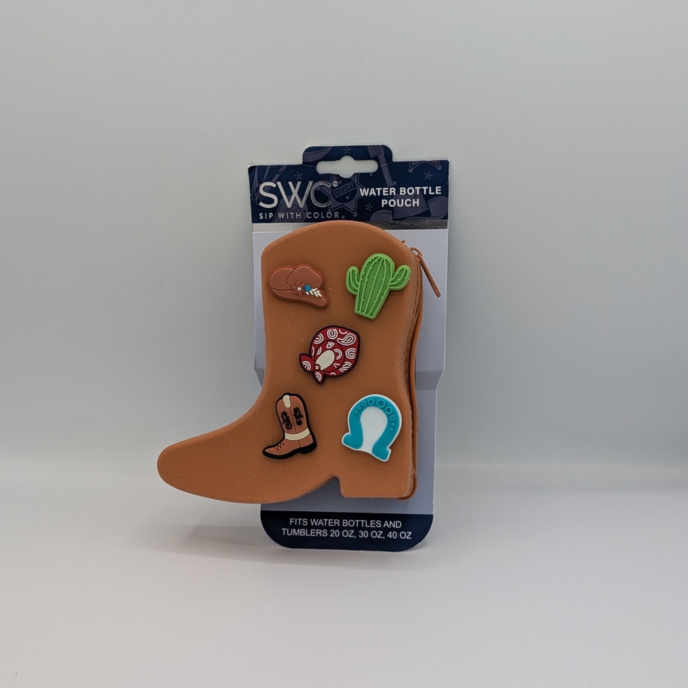 Boot-Shaped Water Bottle Pouch - Tan